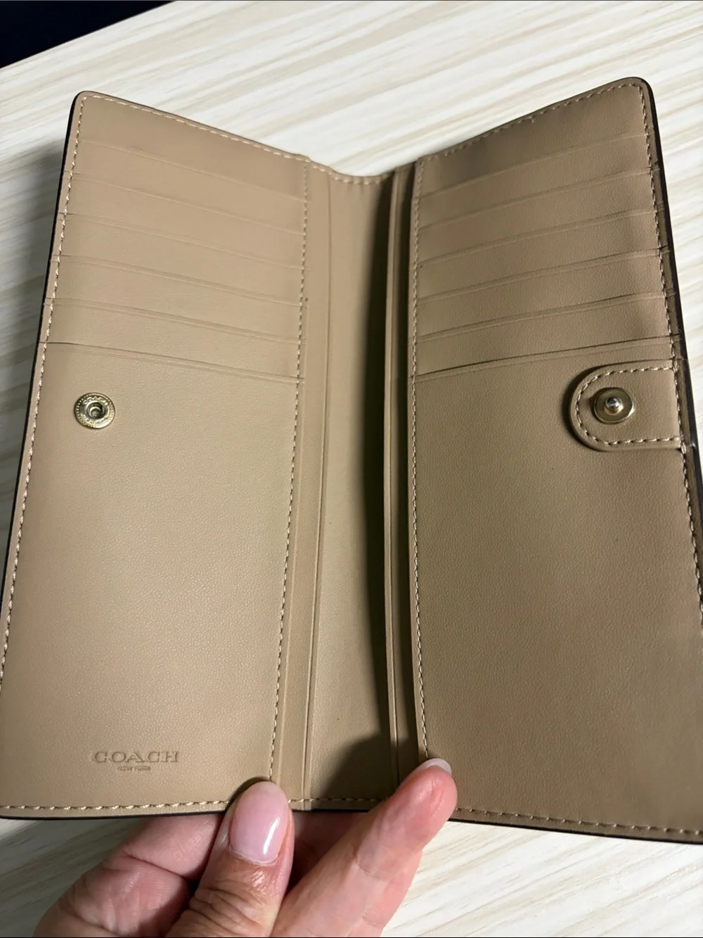 Coach Star Slim Zip Wallet with Shooting Star Print!! EUC